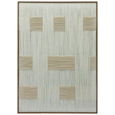 Neutral Layers - Contemporary Artistry Meticulously Crafted with Woven Threads